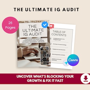 Guía de auditoría de Instagram para creadores y empresas / Optimiza tu perfil, contenido y estrategia de crecimiento (PDF)