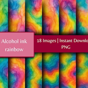 Rainbow Alcohol Ink Background | Seamless 8.5x11” Digital Paper for Scrapbooking & Journals