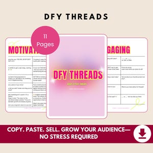DFY Threads Pack | 50+ High-Converting Posts for Threads & Social Media | MRR Included