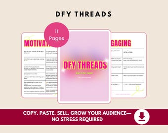 Threads Content Pack Ready to Post Social Media Content for Creators