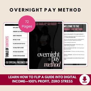 Overnight Pay Method Guide: Digital Product Sales Blueprint (Instant Download)