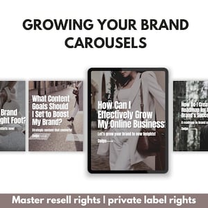 Brand Growth Carousel Templates | Instagram Business Tips Canva Templates | Content Strategy Slides