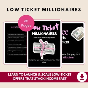 Low Ticket Millionaire Strategy Guide | Scalable Digital Offer Blueprint for Passive Income (Digital Download)