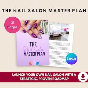 The Nail Salon Master Plan | Editable Salon Startup Guide | Business Strategy & Budget Templates PDF