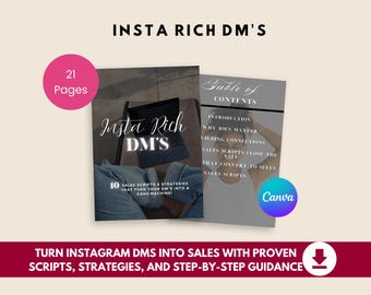 Instagram DM Sales Script & Strategy Guide (PLR digitale download)