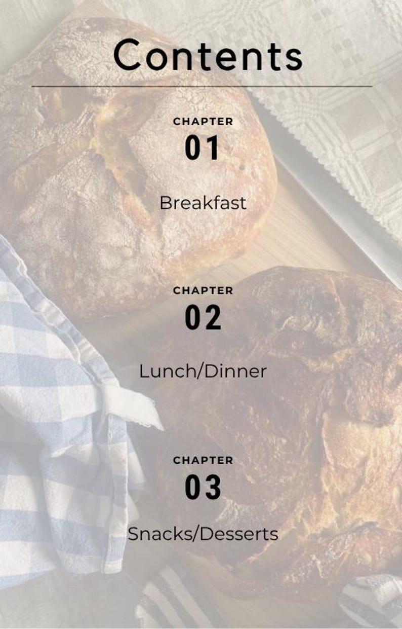 Sourdough Recipe Book PDF | 60+ Starter & Discard Recipes | Bread, Muffins, Desserts, Meals | Digital Download Cookbook | PLR MRR image 4