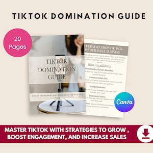 TikTok Domination Guide | Boost Engagement & Master TikTok Growth | Small Business Marketing eBook