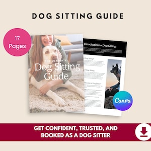 Hund sitzend Anleitung für Anfänger | Tiersitter Training und Business Tipps PDF Digital Download