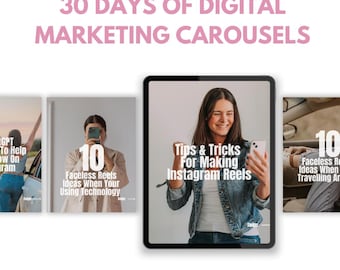 Instagram Carousel Templates for Coaches | 30 Editable Canva Templates with PLR Rights