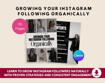 Instagram Growth Guide for Creators, Organic Content Strategy and Engagement Workbook