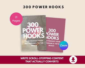 300 Social Media Hooks Content Creator Hook Templates for Reels and TikTok