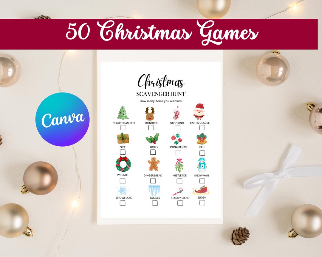 50 Christmas Games – Fun & Festive Printable Holiday Party Games for ...
