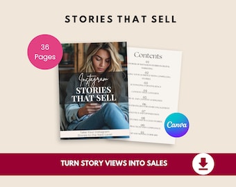 Instagram Story Sales Guide | Story Selling Strategy for Digital Creators | Social Media Marketing Guide | PLR Included