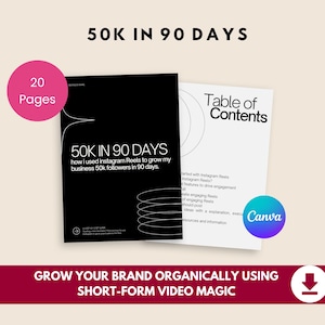 Guia para alcançar 50 mil seguidores no Instagram em 90 dias | Estratégia para Reels virais + Plano de conteúdo | Download digital