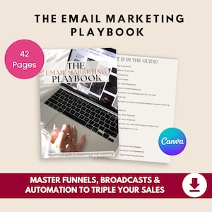 Le guide de l'e-mail | Guide de stratégie de marketing par courriel | Entonnoirs de conversion, diffusions et plan d'automatisation | Téléchargement numérique