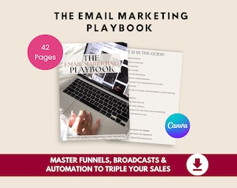 The E-Mail Playbook | Email Marketing Strategy Guide | Funnels, Broadcasts & Automation Blueprint | Digital Download