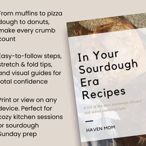Sourdough Recipe Book PDF | 60+ Starter & Discard Recipes | Bread, Muffins, Desserts, Meals | Digital Download Cookbook | PLR MRR image 3