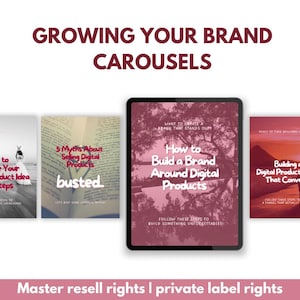 Pink Engagement Instagram Carousels | Social Media Templates for Digital Product Creators | Canva Editable