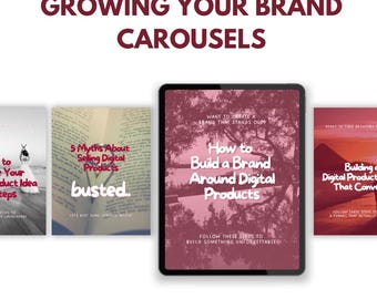 Pink Instagram Carousel Templates Editable Canva Social Media Content Kit