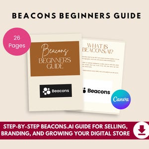 Beacons Beginners Guide | Link in Bio Store Setup Ebook | Sell Digital Products with Beacons.ai