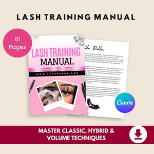 Lash Training Manual | Eyelash Extension Course Guide | Classic, Hybrid & Volume Lash Certification