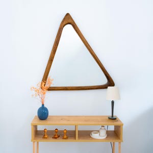 Vintage Mirror , Farmhouse Wooden Mirror , Recycled Wood Mirror ,Solid Wood Mirror , Wood Framed Mirror , Entryway Mirror, Boho Mirror