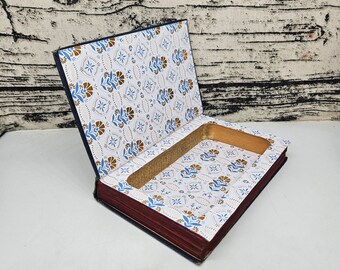 Hollow Book Safe Luck of the Bodkins Wodehouse Cloth Bound vintage Secret Compartment Keepsake Box Hidden Security Box