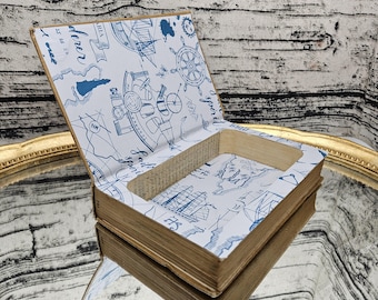 Hollow Book Safe Ship's Company Nautical Decor Hidden Compartment