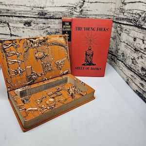 Vintage Hollow Book Safe: &quot;Hero Tales&quot; Secret Stash Box