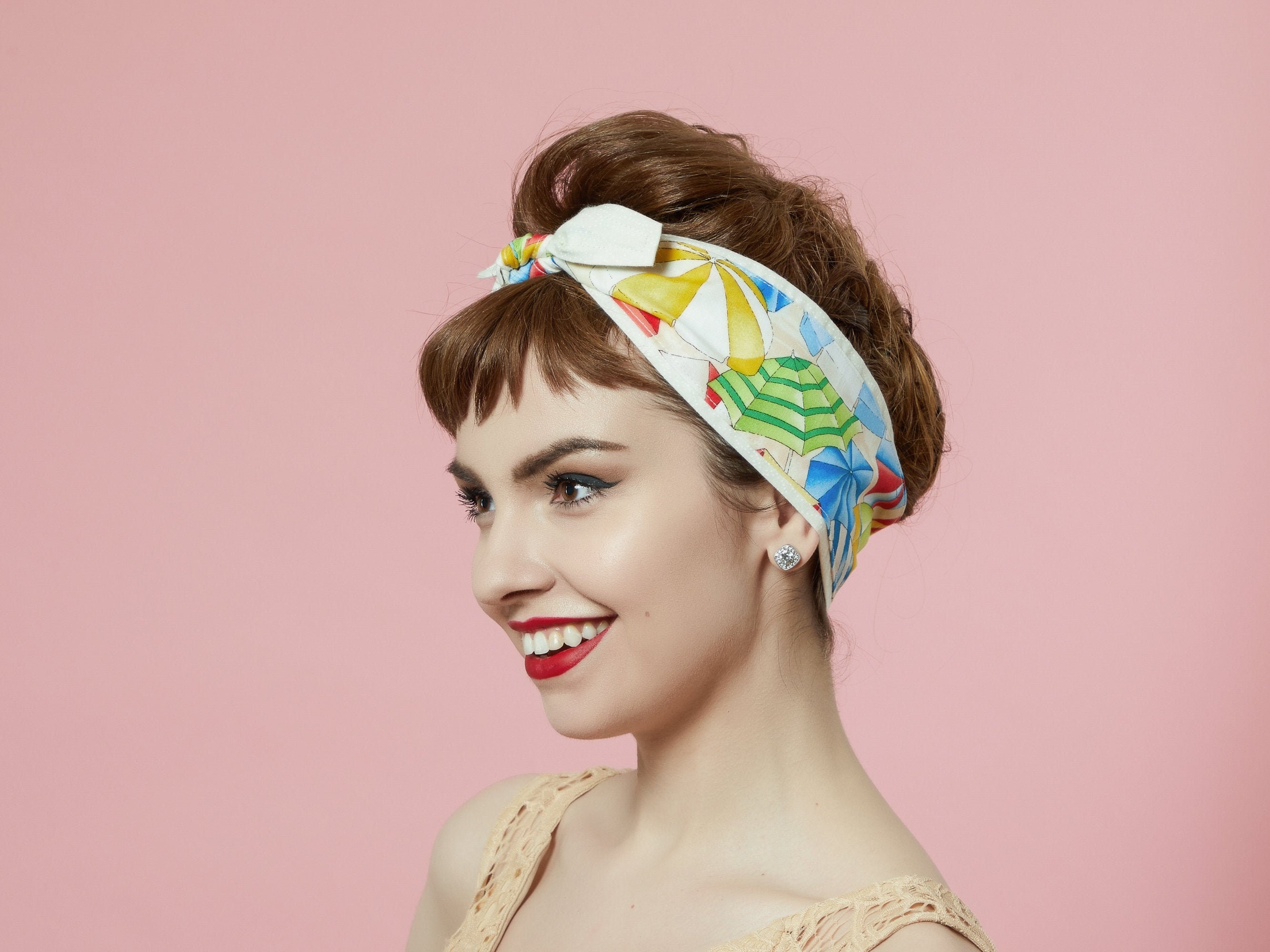 Headband With Beach Umbrellas Rockabilly Headband 50s Style Etsy UK