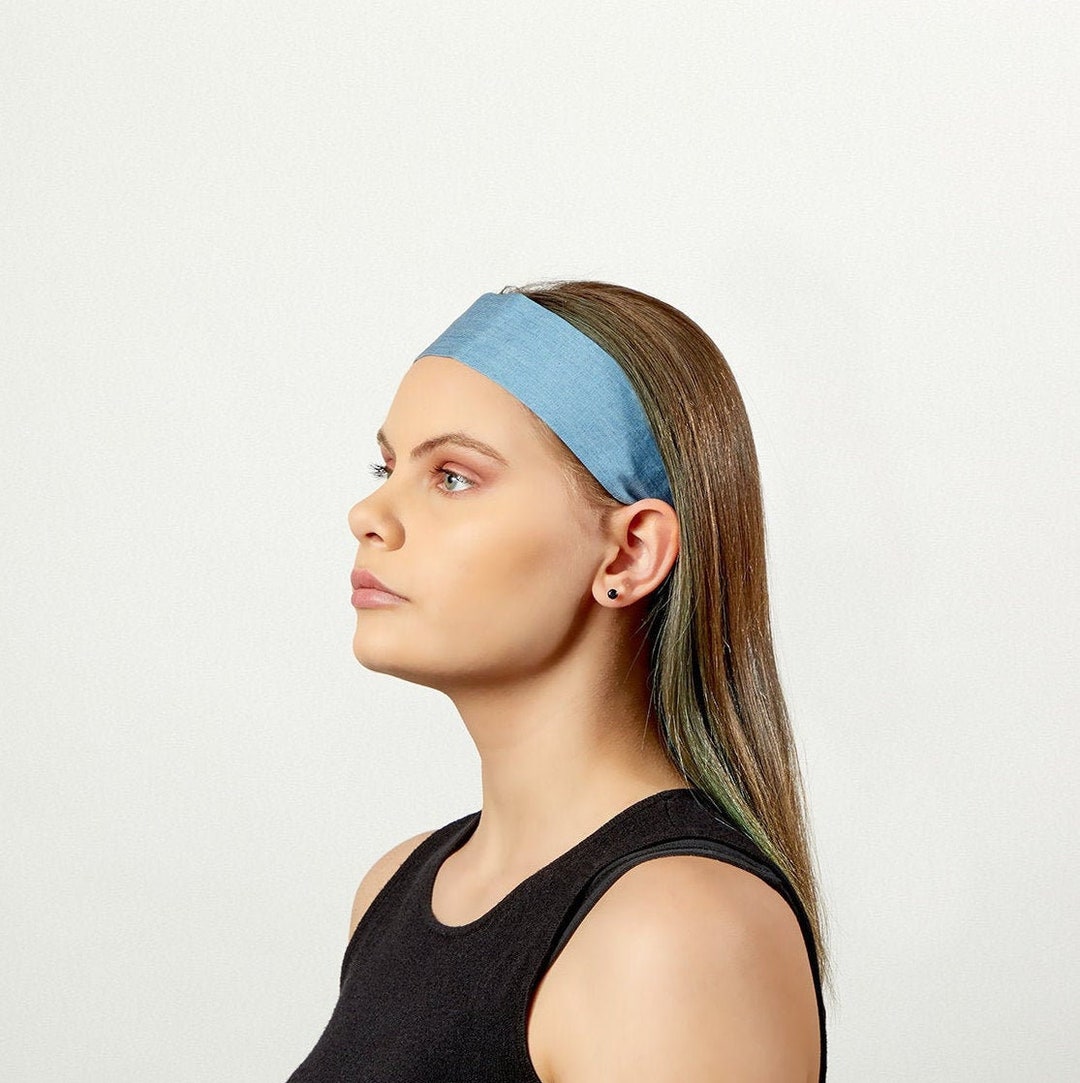 Light Blue Headband Light Blue Head Wrap Skinny Fabric Etsy