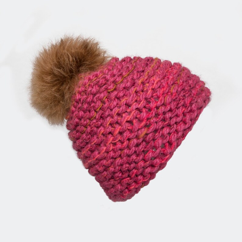 pink wool hat