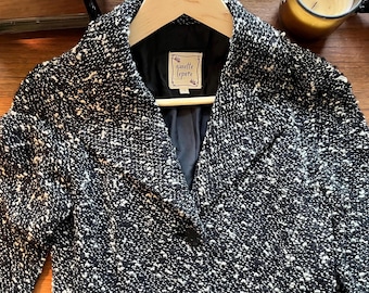 Gabardina de lana vintage Nanette Lepore de los años 90: estilo academia oscuro (talla pequeña)