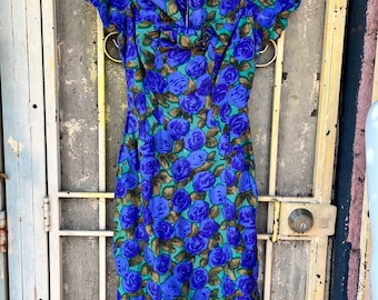 Vestido de cóctel floral de Mad Men Office Crush de los años 60