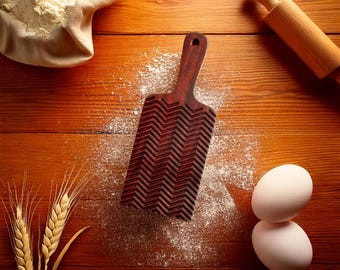 Tábua de mini nhoque artesanal – Madeira, 5 padrões exclusivos
