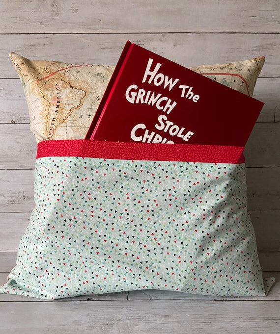 Book Pocket Reading Pillow Cover. Perfect for Any Reader...add Etsy
