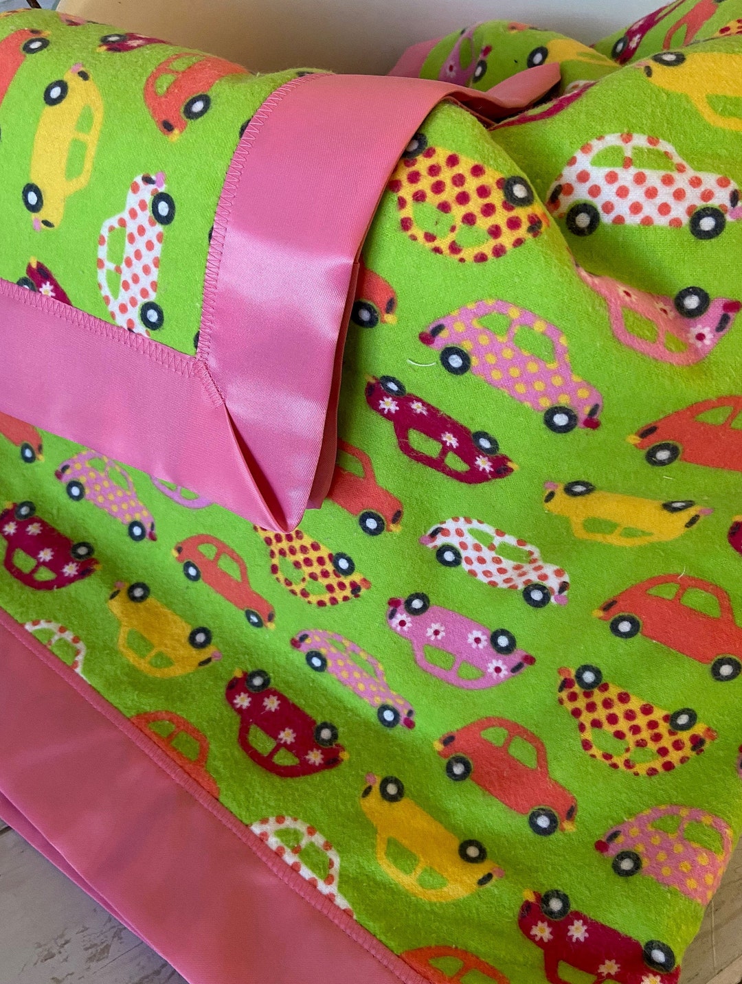 Love Bug Baby Blanket 4 Piece Set Blanket, Dragalong, & 2 Reversible