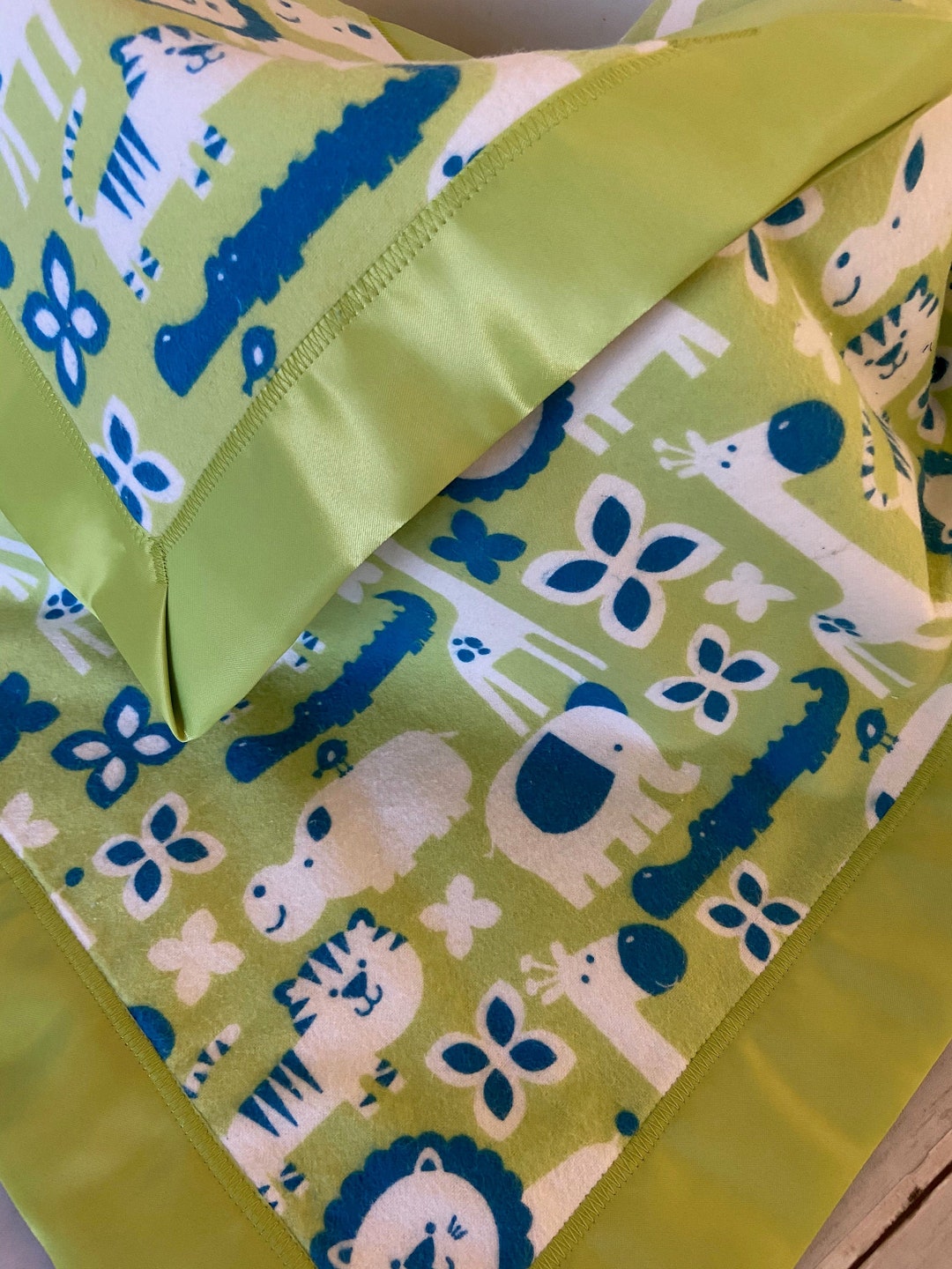 Zoo Animals Baby Blanket 4 Piece Set Blanket Dragalong Etsy