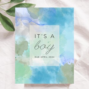 Instant Download & Editable Baby Boy Announcement Template