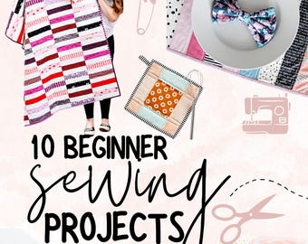 Beginner Sewing Patterns eBook - 10 Beginner Sewing Projects PDF Download