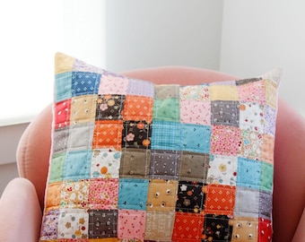Patrón PDF de almohada de patchwork con diseño de cuadrados Charm