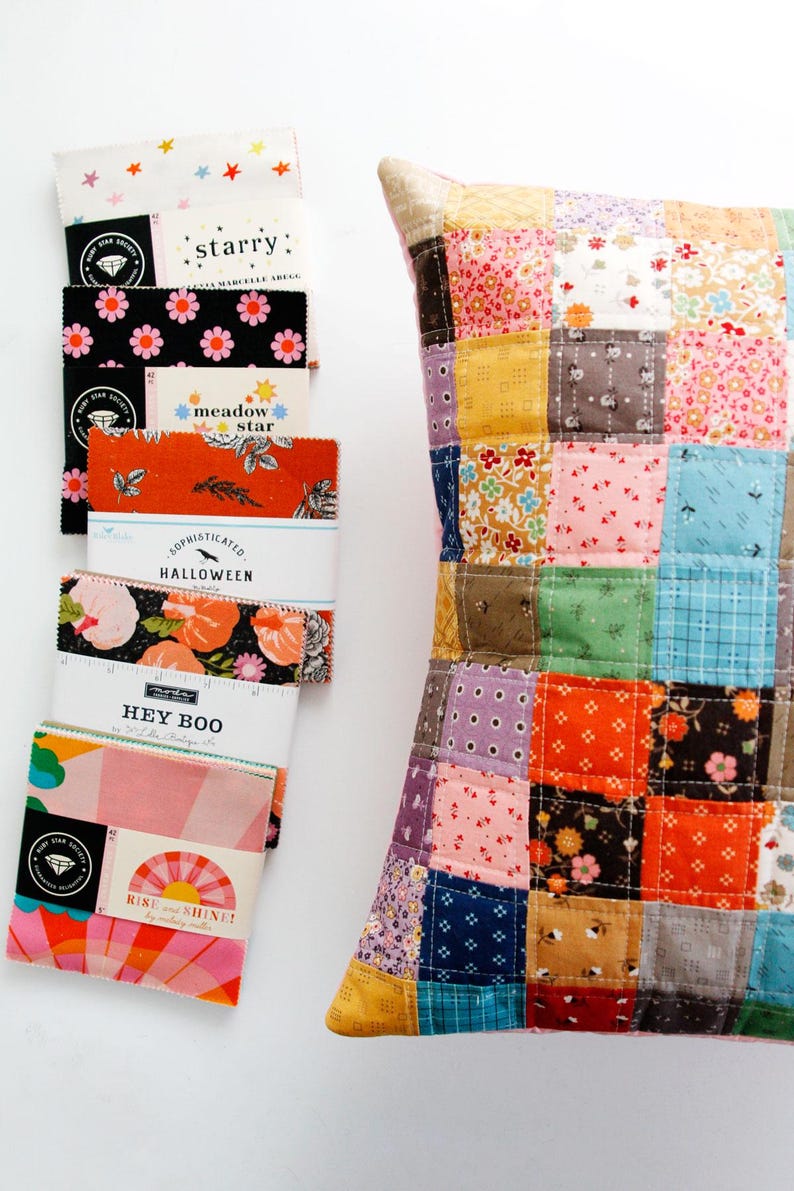 Charm Square Patchwork Pillow Pattern PDF Etsy Canada