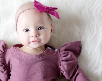 the RUFFLE SLEEVE onesie PDF pattern