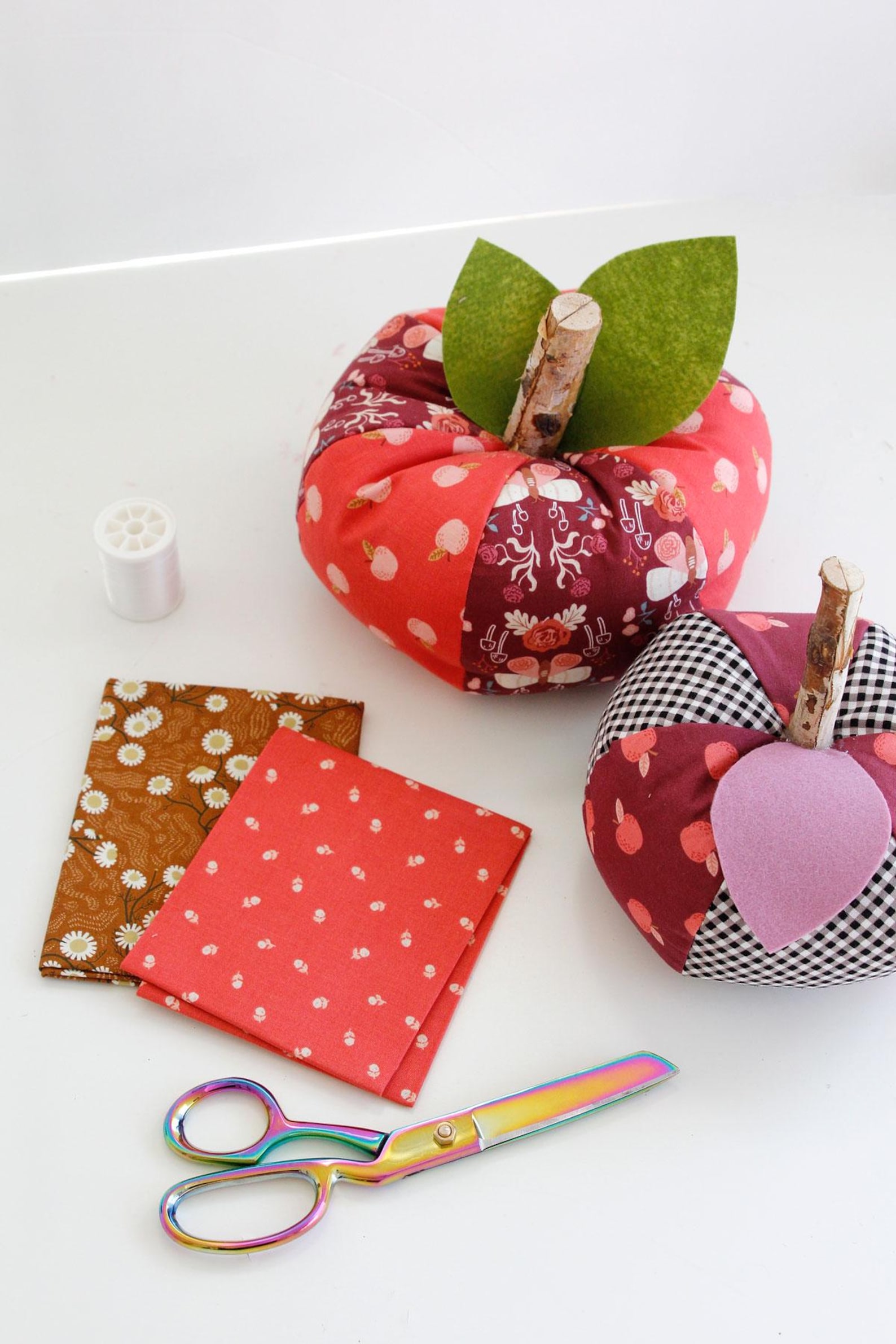 Fabric Pumpkin Pattern in 3 Sizes - Printable PDF Fat Quarter Project ...