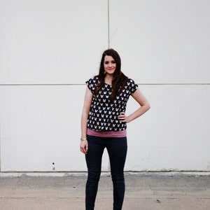 the ZIPPY top and crop top women&#39;s sewing pattern PDF