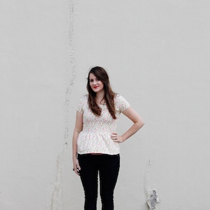 PENELOPE PEPLUM women&#39;s knit top PDF pattern