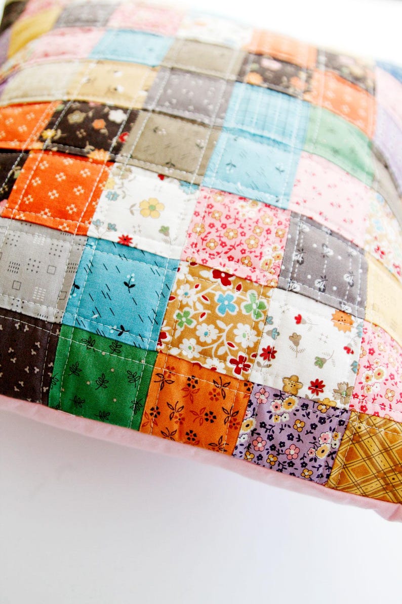 Charm Square Patchwork Pillow Pattern PDF Etsy Canada
