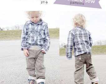 pantalones de estar por casa para niño SURFER Slacks PATRÓN PDF 2t-6