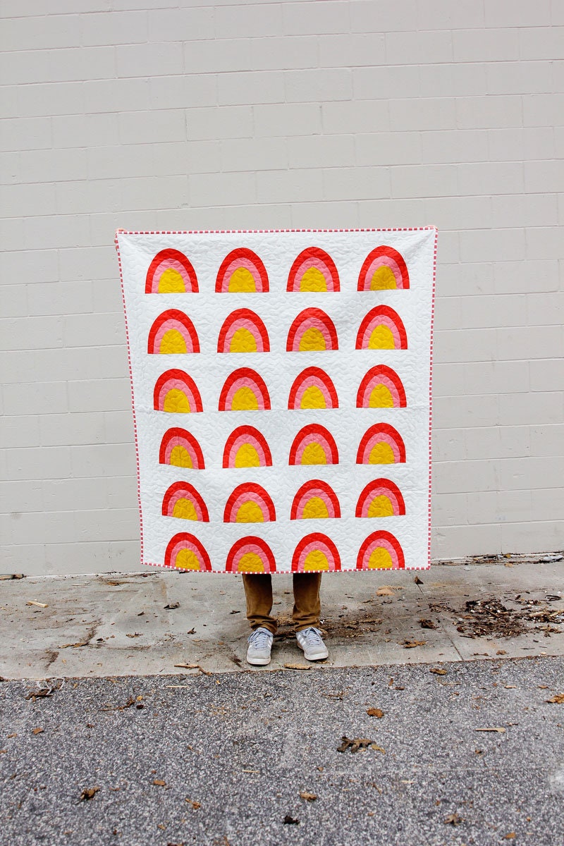 The Rainbow Block Quilt PDF Pattern - Etsy