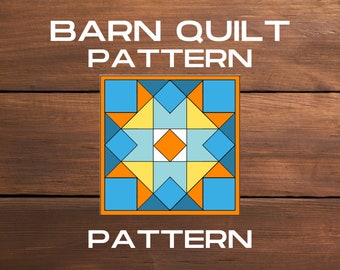 Barn Quilt Block Pattern, DIY Painting Tutorial (PDF)